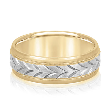 7mm Standard Weight Mens Band – Lab Diamond Men's Band in 18K Gold | Just Brilliant – view 7