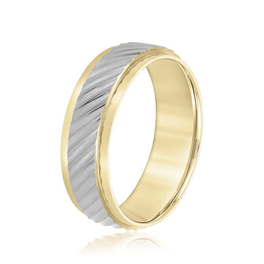7mm Standard Weight Mens Band – Lab Diamond Men's Band in 18K Gold | Just Brilliant – view 8