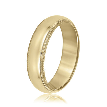 6mm Standard Weight Mens Band – Lab Diamond Men's Band in 18K Gold | Just Brilliant – lifestyle view