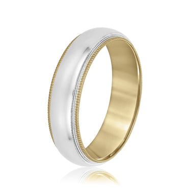 6mm Standard Weight Mens Band – Lab Diamond Men's Band in 18K Gold | Just Brilliant – view 8