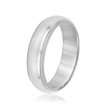 6mm Standard Weight Mens Band – Lab Diamond Men's Band in 18K Gold | Just Brilliant – detail view