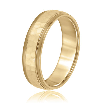6mm Standard Weight Mens Band – Lab Diamond Men's Band in 18K Gold | Just Brilliant – lifestyle view