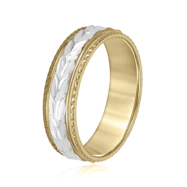 6mm Standard Weight Mens Band – Lab Diamond Men's Band in 18K Gold | Just Brilliant – view 8