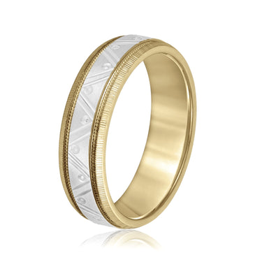6mm Standard Weight Mens Band – Lab Diamond Men's Band in 18K Gold | Just Brilliant – view 8