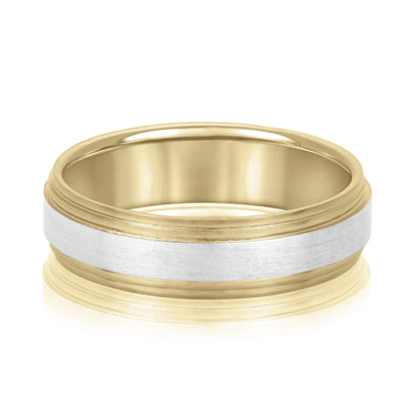 6mm Standard Weight Mens Band – Lab Diamond Men's Band in 18K Gold | Just Brilliant – view 7