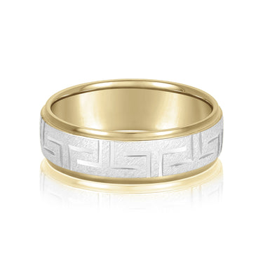 7mm Standard Weight Mens Band – Lab Diamond Men's Band in 18K Gold | Just Brilliant – view 7