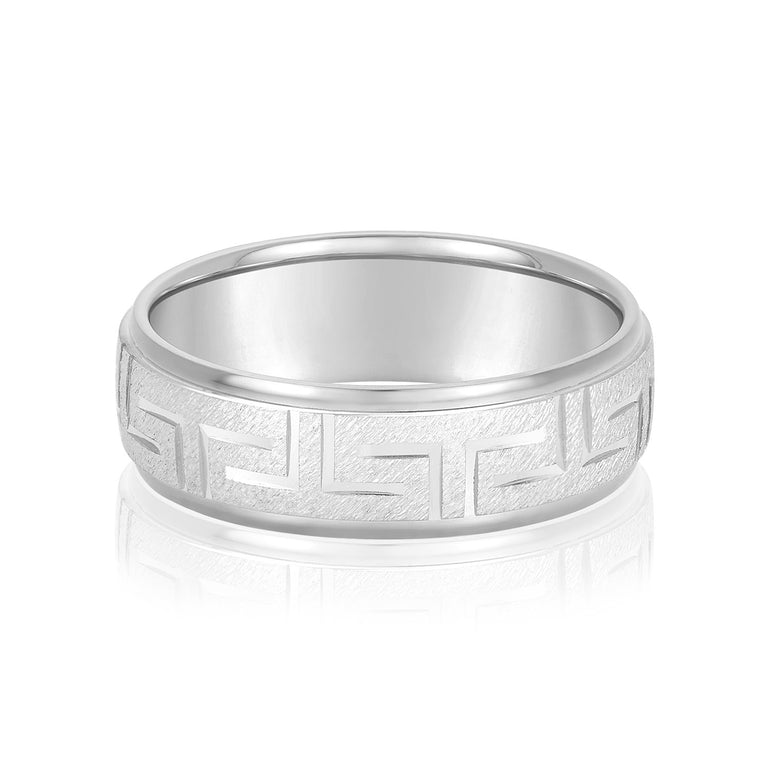 7mm Standard Weight Mens Band – Radiant Lab Diamond Men's Band in 18K Gold | Just Brilliant