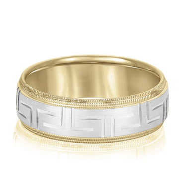 7mm Standard Weight Mens Band – Lab Diamond Men's Band in 18K Gold | Just Brilliant – view 7