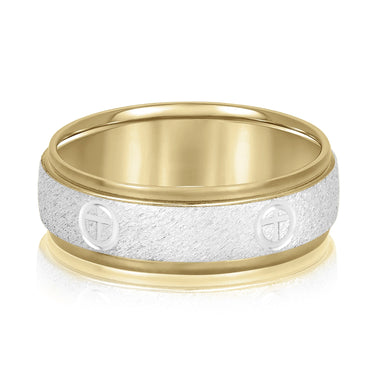 7mm Standard Weight Mens Band – Lab Diamond Men's Band in 18K Gold | Just Brilliant – view 7