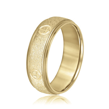 7mm Standard Weight Mens Band – Lab Diamond Men's Band in 18K Gold | Just Brilliant – lifestyle view