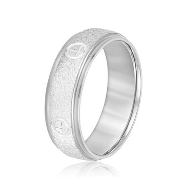7mm Standard Weight Mens Band – Lab Diamond Men's Band in 18K Gold | Just Brilliant – detail view