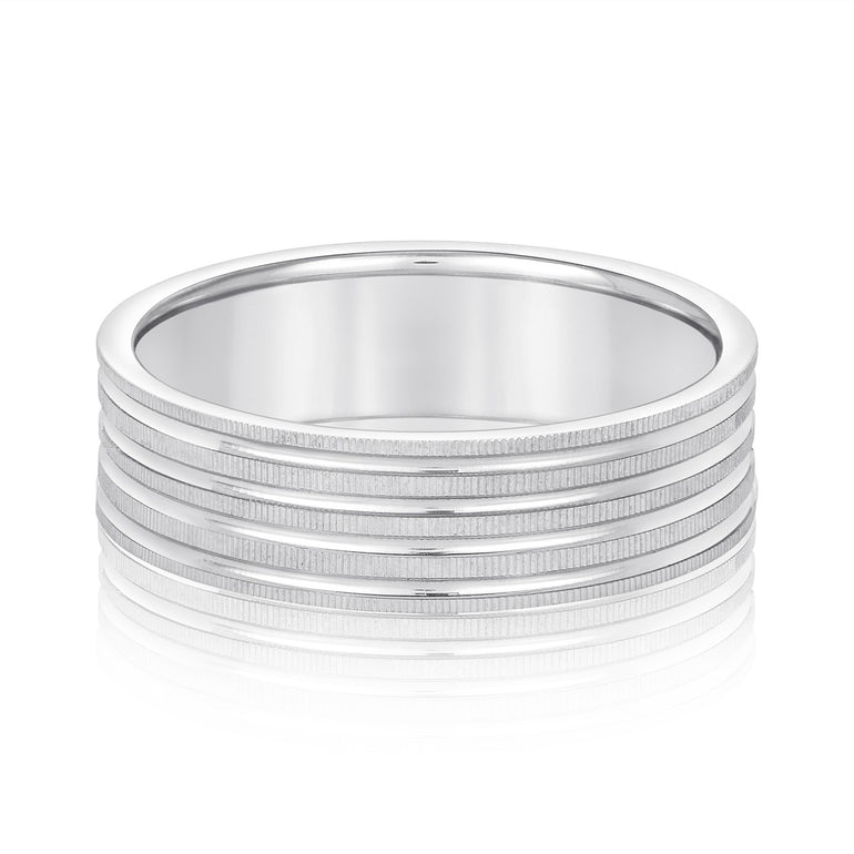 6mm Standard Weight Mens Band – Radiant Lab Diamond Men's Band in 18K Gold | Just Brilliant