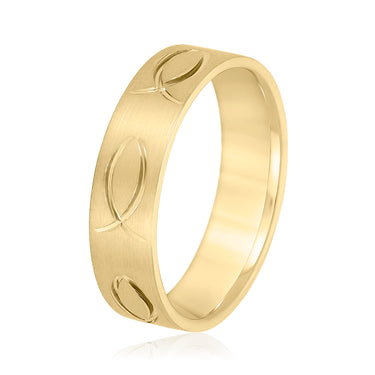 6mm Standard Weight Mens Band – Lab Diamond Men's Band in 18K Gold | Just Brilliant – lifestyle view