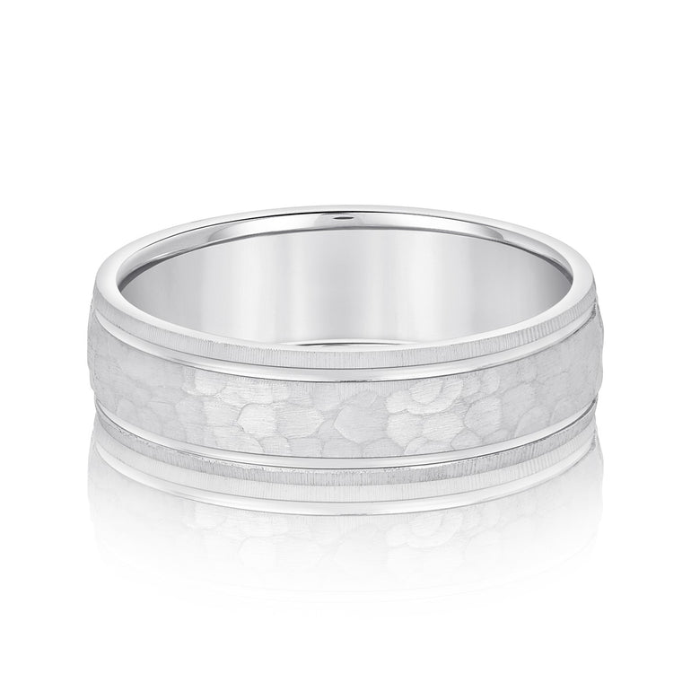 6mm Standard Weight Mens Band – Radiant Lab Diamond Men's Band in 18K Gold | Just Brilliant