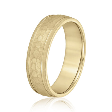6mm Standard Weight Mens Band – Lab Diamond Men's Band in 18K Gold | Just Brilliant – lifestyle view