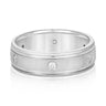 6mm Heavy Weight Mens Band with Diamond – Radiant Lab Diamond Men's Band in 18K Gold | Just Brilliant