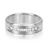 7mm Heavy Weight Mens Band with Diamond – Radiant Lab Diamond Men's Band in 18K Gold | Just Brilliant