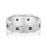 7mm Heavy Weight Mens Band with Diamond – Radiant Lab Diamond Men's Band in 18K Gold | Just Brilliant