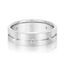 6mm Heavy Weight Mens Band with Diamond – Radiant Lab Diamond Men's Band in 18K Gold | Just Brilliant