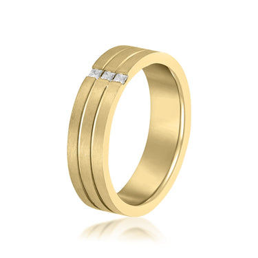 Breakdown-6mm Heavy Weight Mens Band – Lab Diamond Men's Band in 18K Gold | Just Brilliant – lifestyle view