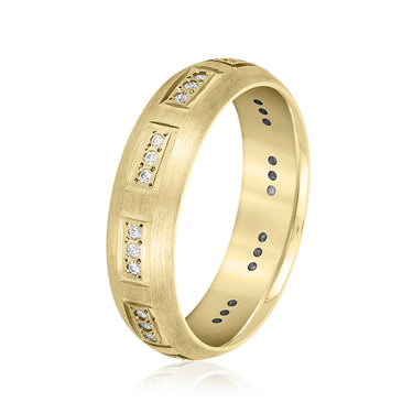Breakdown-6mm Heavy Weight Mens Band – Lab Diamond Men's Band in 18K Gold | Just Brilliant – lifestyle view