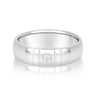 6mm Heavy Weight Mens Band with Diamond – Radiant Lab Diamond Men's Band in 18K Gold | Just Brilliant