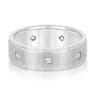 7mm Heavy Weight Mens Band with Diamond – Radiant Lab Diamond Men's Band in 18K Gold | Just Brilliant