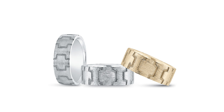 Heavy Weight Mens Band – Radiant Lab Diamond Men's Band in 18K Gold | Just Brilliant