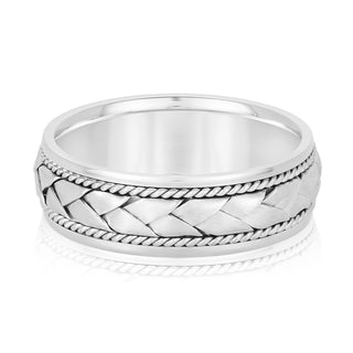 7mm Heavy Weight Mens Band – Radiant Lab Diamond Men's Band in 18K Gold | Just Brilliant
