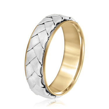 7mm Heavy Weight Mens Band – Lab Diamond Men's Band in 18K Gold | Just Brilliant – view 8
