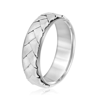 7mm Heavy Weight Mens Band – Lab Diamond Men's Band in 18K Gold | Just Brilliant – detail view