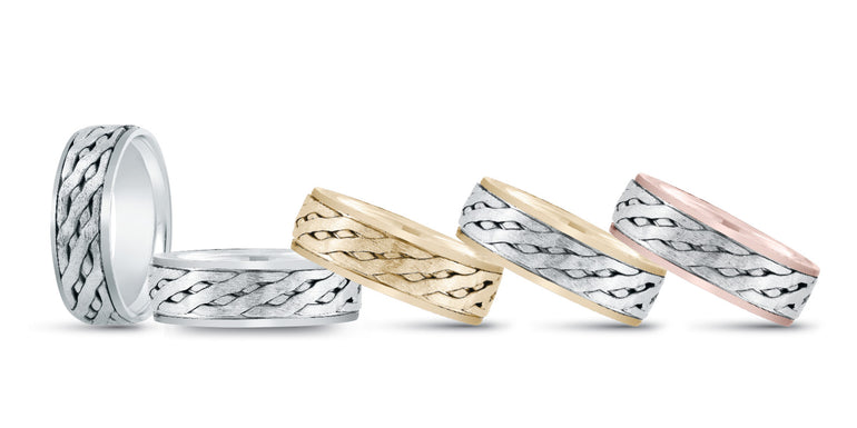 7mm Heavy Weight Mens Band – Radiant Lab Diamond Men's Band in 18K Gold | Just Brilliant