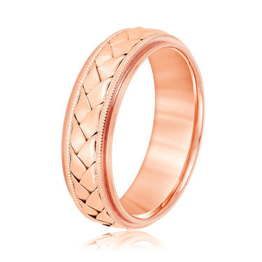 7mm Heavy Weight Mens Band – Lab Diamond Men's Band in 18K Gold | Just Brilliant – lifestyle view