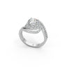 Opulent Grace Ring by Just Brilliant – 2.5ct lab diamond pavé ring in 18K white gold