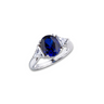 Royal Lumina Ring by Just Brilliant – 3ct sapphire and lab diamond ring in 18K white gold