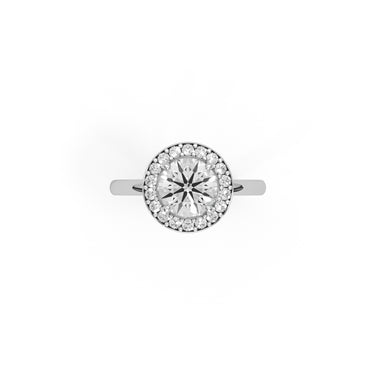 Solitaire Engagement Ring by Just Brilliant – 2ct lab-grown diamond ring in 18K white gold – detail view