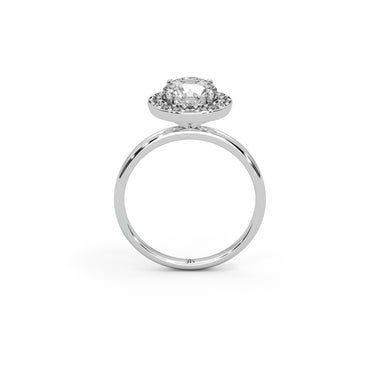 Solitaire Engagement Ring by Just Brilliant – 2ct lab-grown diamond ring in 18K white gold – close-up view