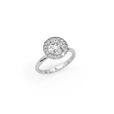 Solitaire Engagement Ring by Just Brilliant – 2ct lab-grown diamond ring in 18K white gold – lifestyle view
