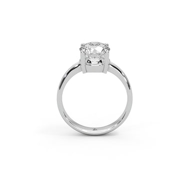 Solitaire Engagement Ring by Just Brilliant – 1.5ct lab-grown diamond ring in 18K white gold – close-up view