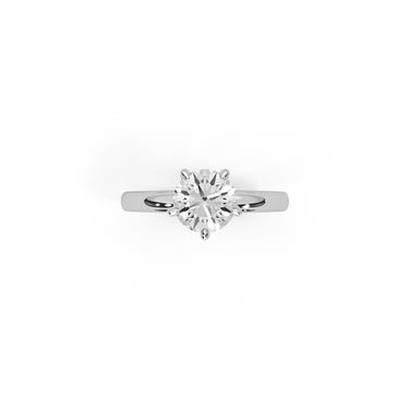 Solitaire Engagement Ring by Just Brilliant – 1ct lab-grown diamond ring in 18K white gold – detail view