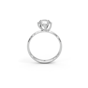 Solitaire Engagement Ring by Just Brilliant – 1ct lab-grown diamond ring in 18K white gold – close-up view