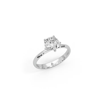 Solitaire Engagement Ring by Just Brilliant – 1ct lab-grown diamond ring in 18K white gold – lifestyle view