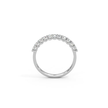 Tiny Treasures Ring by Just Brilliant – 0.7ct lab diamond arc ring in 18K white gold – close-up view