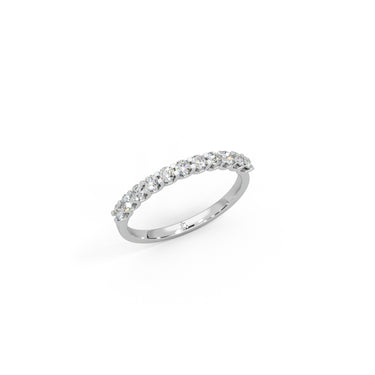 Tiny Treasures Ring by Just Brilliant – 0.7ct lab diamond arc ring in 18K white gold – lifestyle view
