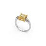 Vivid Sol Ring by Just Brilliant – 5.5ct fancy yellow lab diamond ring in 18K white gold