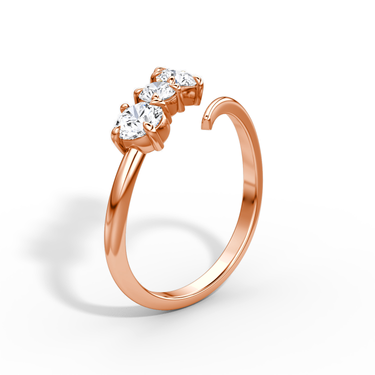Just Brilliant Cosmos ring, rose gold color, upright view