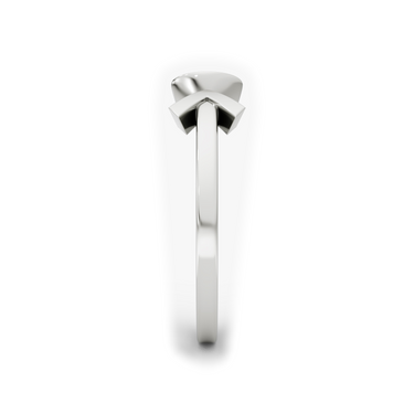 Arrow Cuff diamond ring, 0.40Ct / Round Brilliant, 18K White Gold, side view