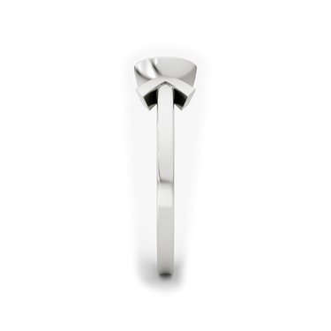 Arrow Cuff diamond ring, 0.50Ct / Round Brilliant, 18K White Gold, side view