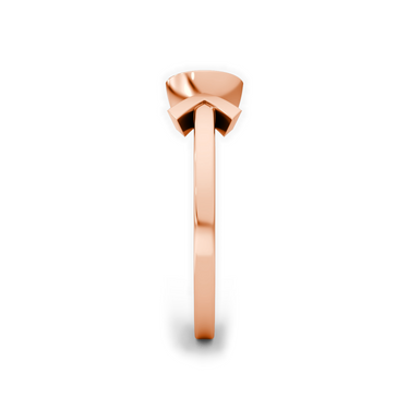Just Brilliant arrow cuff ring, rose gold, side view.