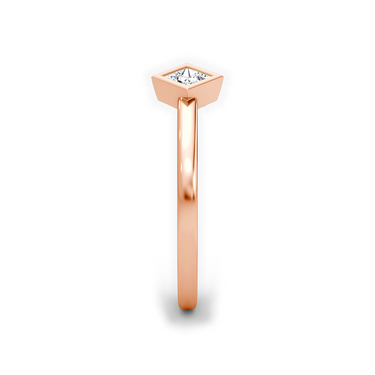 Just Brilliant arrow cuff ring, rose gold, side view.